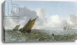 Постер Порселлис Ян Shipping Offshore in a breeze, 17th century Постер Порселлис Ян Shipping Offshore in a breeze, 17th century