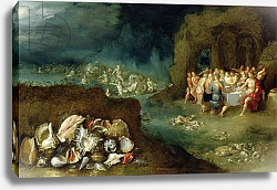 Постер Франкен Франс II Still life of shells with the Feast of the Gods, c.1615 Постер Франкен Франс II Still life of shells with the Feast of the Gods, c.1615