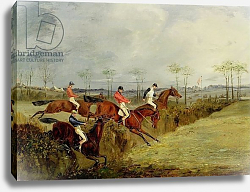 Постер Олкен Генри (охота) A Steeplechase, Taking a Hedge and Ditch Постер Олкен Генри (охота) A Steeplechase, Taking a Hedge and Ditch