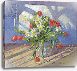 Постер Истон Тимоти (совр) Spring Flowers with Window Reflections, 1994 Постер Истон Тимоти (совр) Spring Flowers with Window Reflections, 1994
