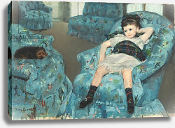 Постер Кассат Мэри (Cassatt Mary) Little Girl in a Blue Armchair, 1878 Постер Кассат Мэри (Cassatt Mary) Little Girl in a Blue Armchair, 1878