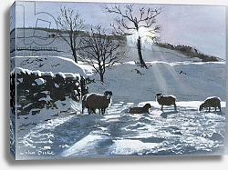 Постер Кук Джон (совр) Winter Afternoon at Dentdale, 1991 Постер Кук Джон (совр) Winter Afternoon at Dentdale, 1991