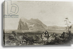 Постер Школа: Английская 19в. Gibraltar from the Lower Signal Tower Постер Школа: Английская 19в. Gibraltar from the Lower Signal Tower
