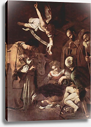Постер Караваджо (Caravaggio) Рождество со св. Лаврентием и св. Франциском Постер Караваджо (Caravaggio) Рождество со св. Лаврентием и св. Франциском
