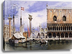 Постер Вернер Карл The Piazzetta di San Marco, Venice, 1839 Постер Вернер Карл The Piazzetta di San Marco, Venice, 1839