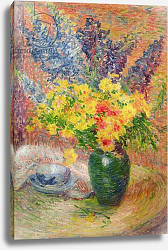 Постер Бох Анна Delphiniums and Chrysanthemums Постер Бох Анна Delphiniums and Chrysanthemums
