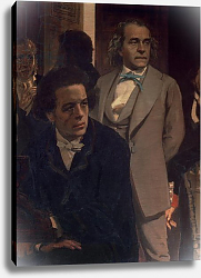 Постер Репин Илья Anton Grigoryevich Rubinstein and Alexander Nikolayevich Serov, from Slavonic Composers, 1890s Постер Репин Илья Anton Grigoryevich Rubinstein and Alexander Nikolayevich Serov, from Slavonic Composers, 1890s