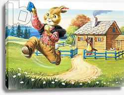 Постер Ливраджи Вирджинио (дет) Rabbit running from Wolf's House, illustration from 'Brer Rabbit' Постер Ливраджи Вирджинио (дет) Rabbit running from Wolf's House, illustration from 'Brer Rabbit'