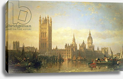 Постер Робертс Давид New Palace of Westminster from the River Thames Постер Робертс Давид New Palace of Westminster from the River Thames