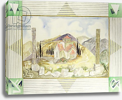 Постер Чейз Майкл (совр) Temple in Hosios Lukas Country from the Greek Experience Series, 1989 Постер Чейз Майкл (совр) Temple in Hosios Lukas Country from the Greek Experience Series, 1989