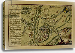 Постер Школа: Немецкая 18в. Plan of the Battle of Kunersdorf, August 12th, 1759, 1759 Постер Школа: Немецкая 18в. Plan of the Battle of Kunersdorf, August 12th, 1759, 1759