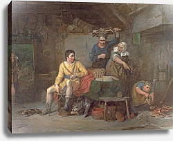 Постер Уилки Давид Сэр King Alfred burning the cakes, 1806 Постер Уилки Давид Сэр King Alfred burning the cakes, 1806