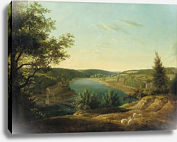 Постер Бирх Томас View of the Chain Bridge and Falls of the Schuylkill, Five Miles from Philadelphia Постер Бирх Томас View of the Chain Bridge and Falls of the Schuylkill, Five Miles from Philadelphia