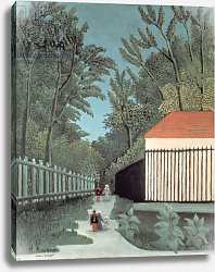 Постер Руссо Анри (Henri Rousseau) Landscape in Montsouris Park with five figures, 1910 Постер Руссо Анри (Henri Rousseau) Landscape in Montsouris Park with five figures, 1910