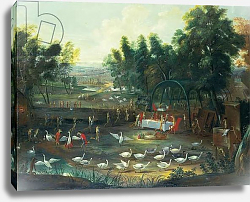 Постер Кессель Ян A fete champetre of foxes and swans Постер Кессель Ян A fete champetre of foxes and swans