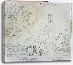 Постер Констебль Джон (John Constable) Cottage at East Bergholt, with a cottager Постер Констебль Джон (John Constable) Cottage at East Bergholt, with a cottager