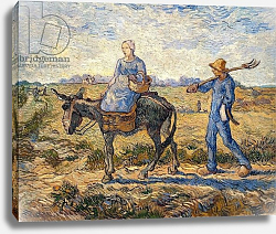 Постер Ван Гог Винсент (Vincent Van Gogh) Morning, going out to work, 1888 Постер Ван Гог Винсент (Vincent Van Gogh) Morning, going out to work, 1888