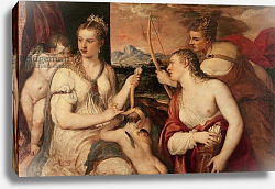 Постер Тициан (Tiziano Vecellio) The Education of Cupid, c.1565 Постер Тициан (Tiziano Vecellio) The Education of Cupid, c.1565