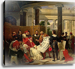 Постер Верне Эмиль Pope Julius II ordering to construct St. Peter's, 1827 Постер Верне Эмиль Pope Julius II ordering to construct St. Peter's, 1827