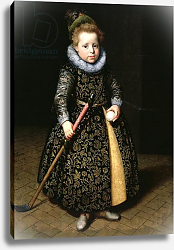 Постер Морелсе Паулюс Portrait of a four-year old boy with club and ball, 1611 Постер Морелсе Паулюс Portrait of a four-year old boy with club and ball, 1611