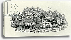 Постер Бевик Томас Runaway Cart from 'Land Birds, c. 1797 Постер Бевик Томас Runaway Cart from 'Land Birds, c. 1797