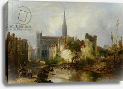Постер Фоулер Уильям View of the Church of St. Peter, Caen, 1841 Постер Фоулер Уильям View of the Church of St. Peter, Caen, 1841