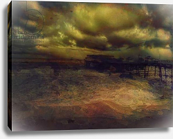 Постер Гордон Марк (совр) A storm at night, Cromer Pier, Norfolk Постер Гордон Марк (совр) A storm at night, Cromer Pier, Norfolk
