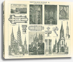 Постер Немецкое искусство II (Baukunst: Romanischer und Gotischer Stil) Постер Немецкое искусство II (Baukunst: Romanischer und Gotischer Stil)
