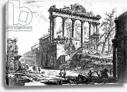 Постер Пиранези Джованни View of the Temple of Concord, from the 'Views of Rome' series, c.1760 Постер Пиранези Джованни View of the Temple of Concord, from the 'Views of Rome' series, c.1760