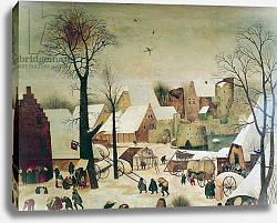 Постер Брейгель Питер Старший The Census at Bethlehem, detail of the houses and fortifications Постер Брейгель Питер Старший The Census at Bethlehem, detail of the houses and fortifications