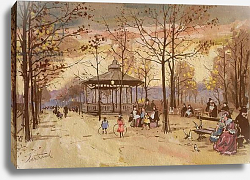 Постер Бертранд Фред (совр) The Luxembourg Gardens, Paris, 1900 Постер Бертранд Фред (совр) The Luxembourg Gardens, Paris, 1900