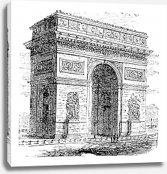 Постер Triumphal Arch or Arc de Triomphe, Paris, France. Vintage engraving. Постер Triumphal Arch or Arc de Triomphe, Paris, France. Vintage engraving.