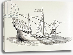 Постер Школа: Европейская Sixteenth Century Galley, c.1880 Постер Школа: Европейская Sixteenth Century Galley, c.1880