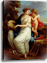 Постер Кауфман Ангелика Erato, the Muse of Lyric Poetry with a putto Постер Кауфман Ангелика Erato, the Muse of Lyric Poetry with a putto