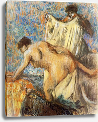 Постер Дега Эдгар (Edgar Degas) Женщина, выходящая из ванны после мытья Постер Дега Эдгар (Edgar Degas) Женщина, выходящая из ванны после мытья