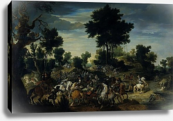 Постер Снейерс Петер Riders advancing into a brook, 1601-15 Постер Снейерс Петер Riders advancing into a brook, 1601-15