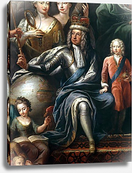 Постер Торнхилл Джеймс George I and his grandson, Prince Frederick, detail from the Painted Hall Постер Торнхилл Джеймс George I and his grandson, Prince Frederick, detail from the Painted Hall