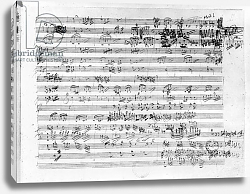 Постер Бетховен Людвиг Autograph score sheet for the Trio mi bemol opus 3 Постер Бетховен Людвиг Autograph score sheet for the Trio mi bemol opus 3
