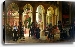 Постер Гране Франсуа Godfrey of Bouillon Depositing the Trophies of Askalon in the Holy Sepulchre Church, 1839 Постер Гране Франсуа Godfrey of Bouillon Depositing the Trophies of Askalon in the Holy Sepulchre Church, 1839