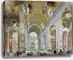 Постер Панини Джованни Паоло Interior of St. Peter's, Rome, c.1754 Постер Панини Джованни Паоло Interior of St. Peter's, Rome, c.1754