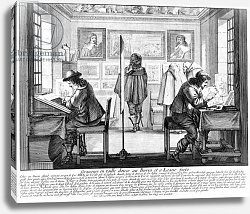Постер Босс Абрахам Plate engravers working with gallery behind, 1643 Постер Босс Абрахам Plate engravers working with gallery behind, 1643