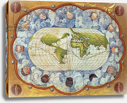 Постер Агнес Батиста (карты) Map tracing Magellan's world voyage, once owned by Charles V, 1545 Постер Агнес Батиста (карты) Map tracing Magellan's world voyage, once owned by Charles V, 1545