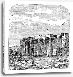 Постер Temple of Luxor (or Quorenth) ruins, in Thebes, Egypt. Vintage engraving. Постер Temple of Luxor (or Quorenth) ruins, in Thebes, Egypt. Vintage engraving.