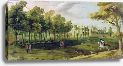 Постер Школа: Фламандская 17 в. View of Nonsuch Palace in the time of King James I, early 17th century Постер Школа: Фламандская 17 в. View of Nonsuch Palace in the time of King James I, early 17th century