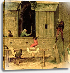 Постер Брейгель Питер Старший Children's Games: detail of a boy on stilts and children playing in the stocks, 1560 Постер Брейгель Питер Старший Children's Games: detail of a boy on stilts and children playing in the stocks, 1560