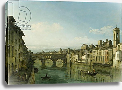 Постер The Arno in Florence with the Ponte Vecchio, c.1745 Постер The Arno in Florence with the Ponte Vecchio, c.1745