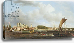 Постер Скотт Самуэль Westminster from Lambeth, with the ceremonial barge of the Ironmongers' Company, c.1745 Постер Скотт Самуэль Westminster from Lambeth, with the ceremonial barge of the Ironmongers' Company, c.1745