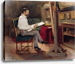Постер Кайботт Гюстав (Gustave Caillebotte) The Artist Morot in his Studio, c.1874 Постер Кайботт Гюстав (Gustave Caillebotte) The Artist Morot in his Studio, c.1874