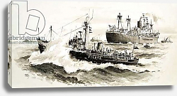 Постер Смит Джон 20в. Unidentified ship and pilits boat Постер Смит Джон 20в. Unidentified ship and pilits boat