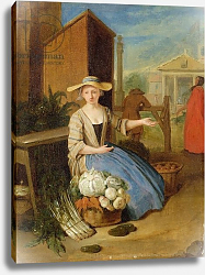 Постер Энглис Питер Vegetable Seller, Covent Garden, c.1726 Постер Энглис Питер Vegetable Seller, Covent Garden, c.1726